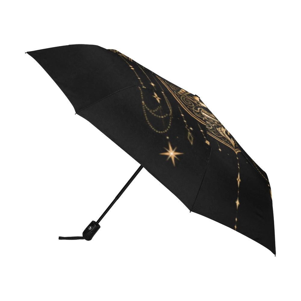 Divine Protection Hamsa Compact Automatic Umbrella