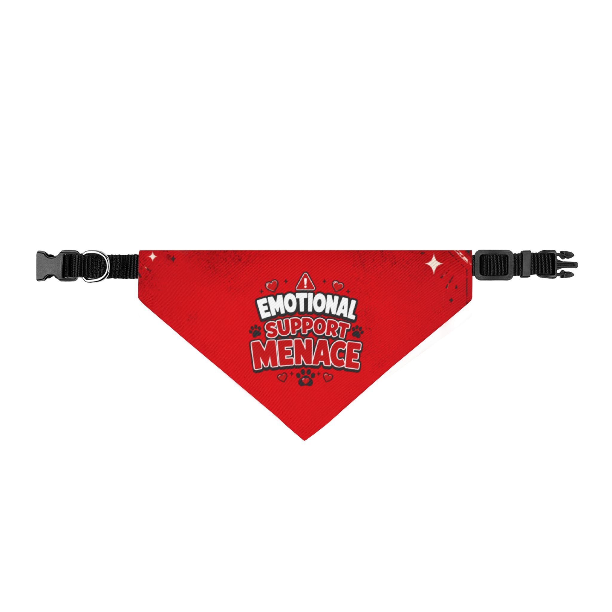 Emotional Support Menace | Clip-On Pet Bandana