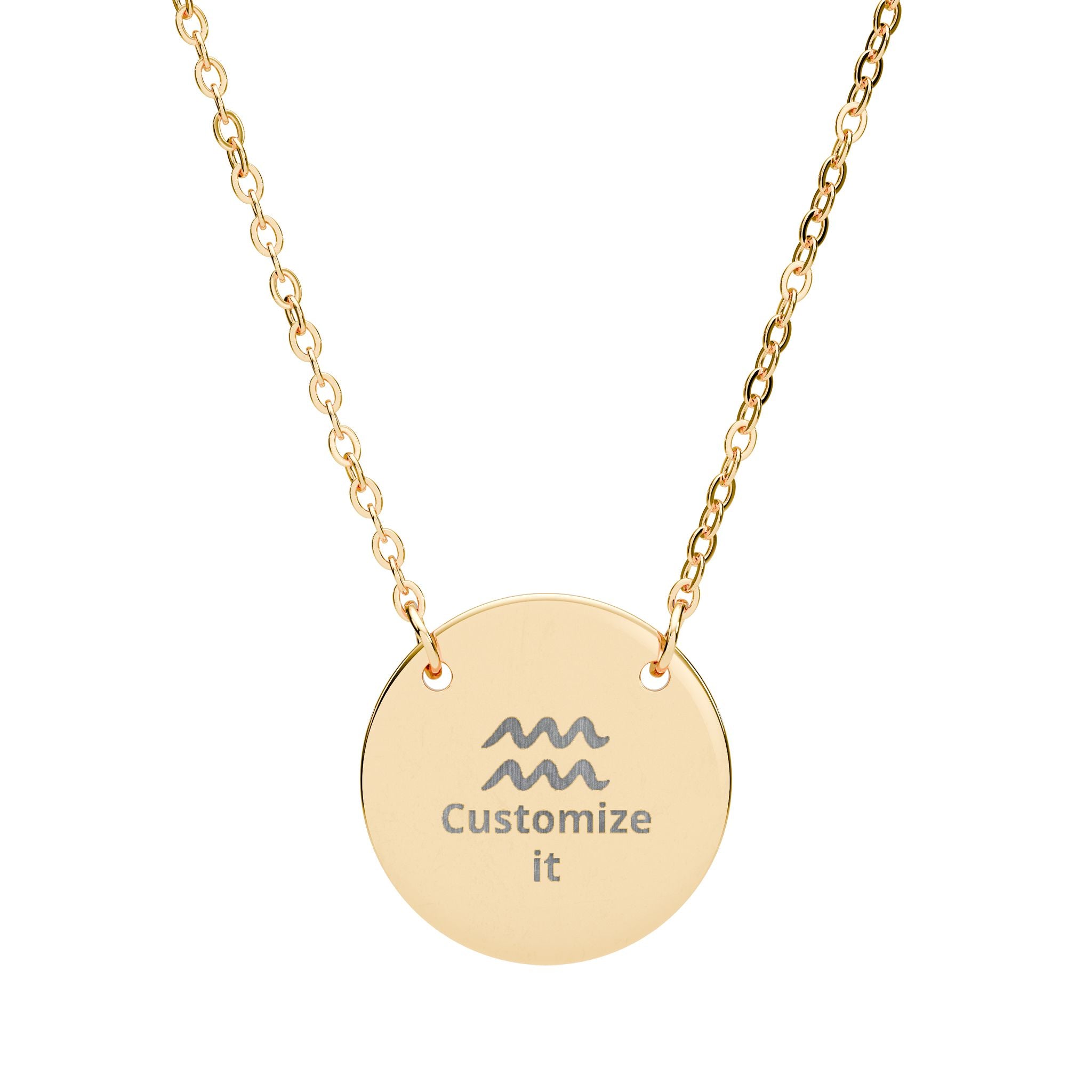 Customizable Aquarius Zodiac Necklace