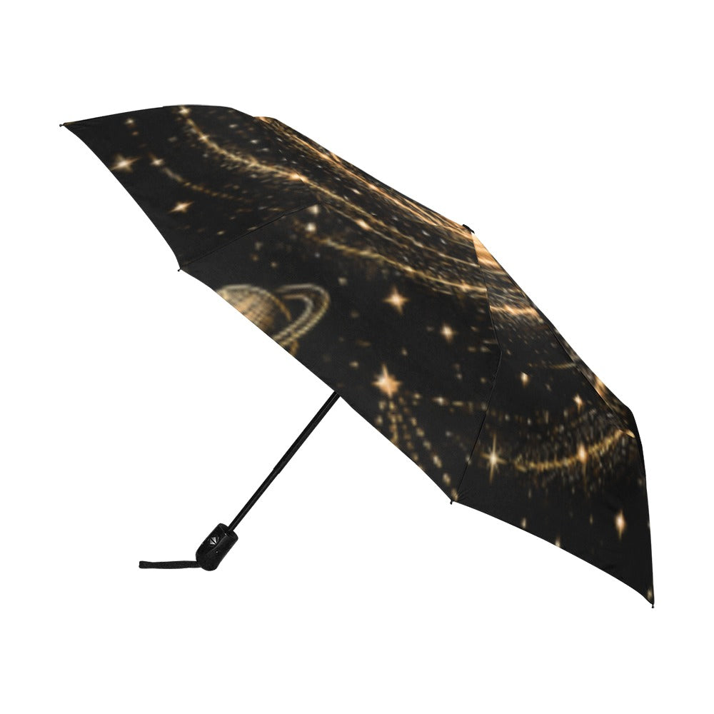 Golden Galaxy Compact Automatic Umbrella