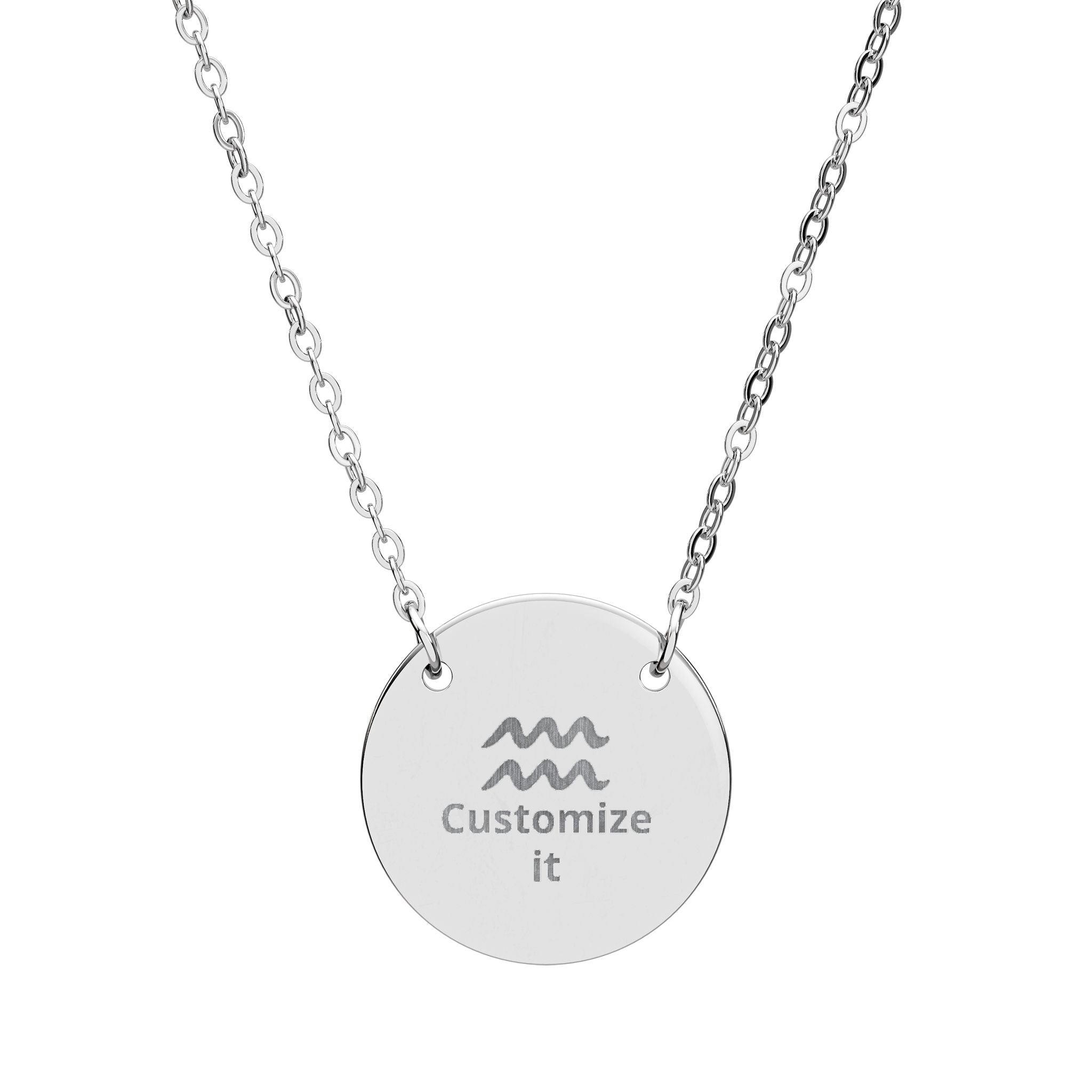 Customizable Aquarius Zodiac Necklace