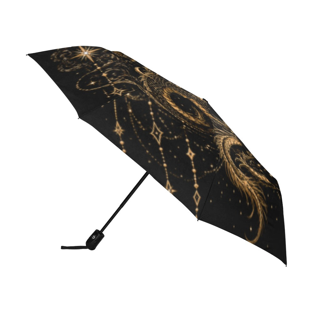 Golden Dragon Compact Automatic Umbrella