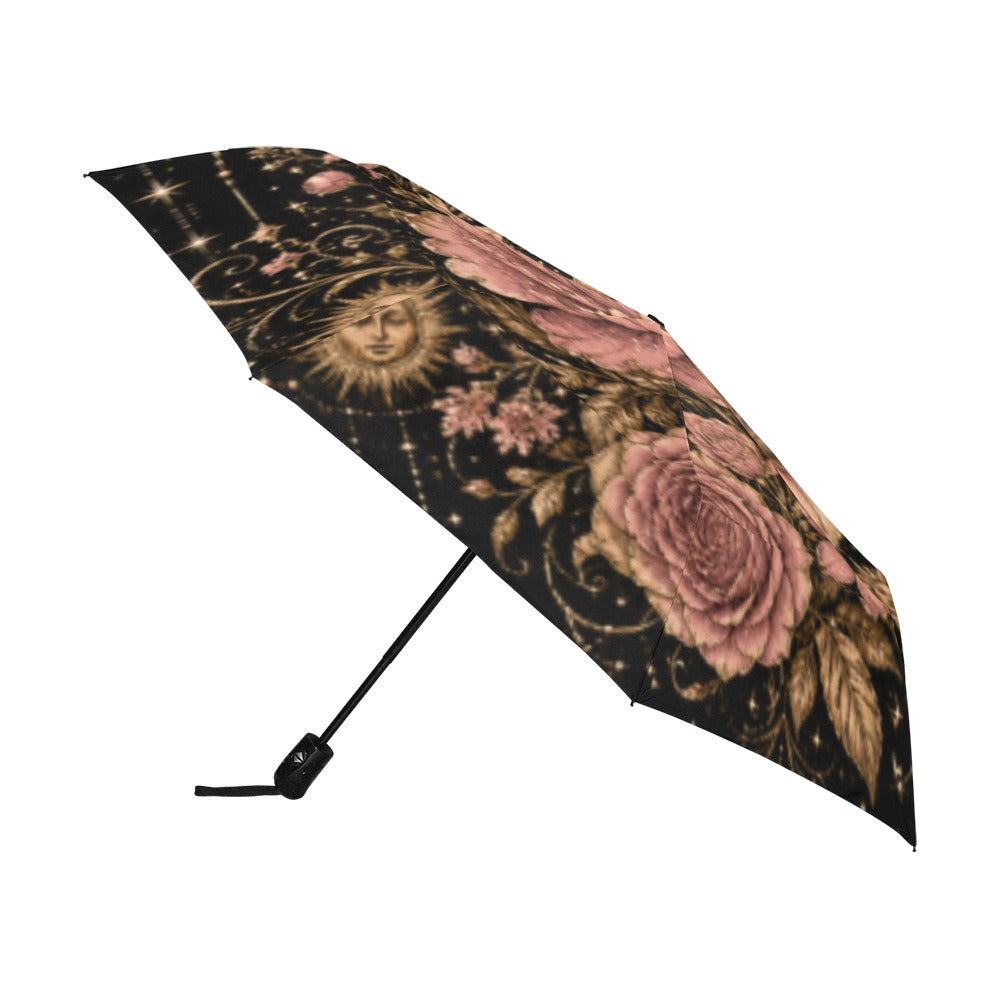 Blush Garden Compact Automatic Umbrella