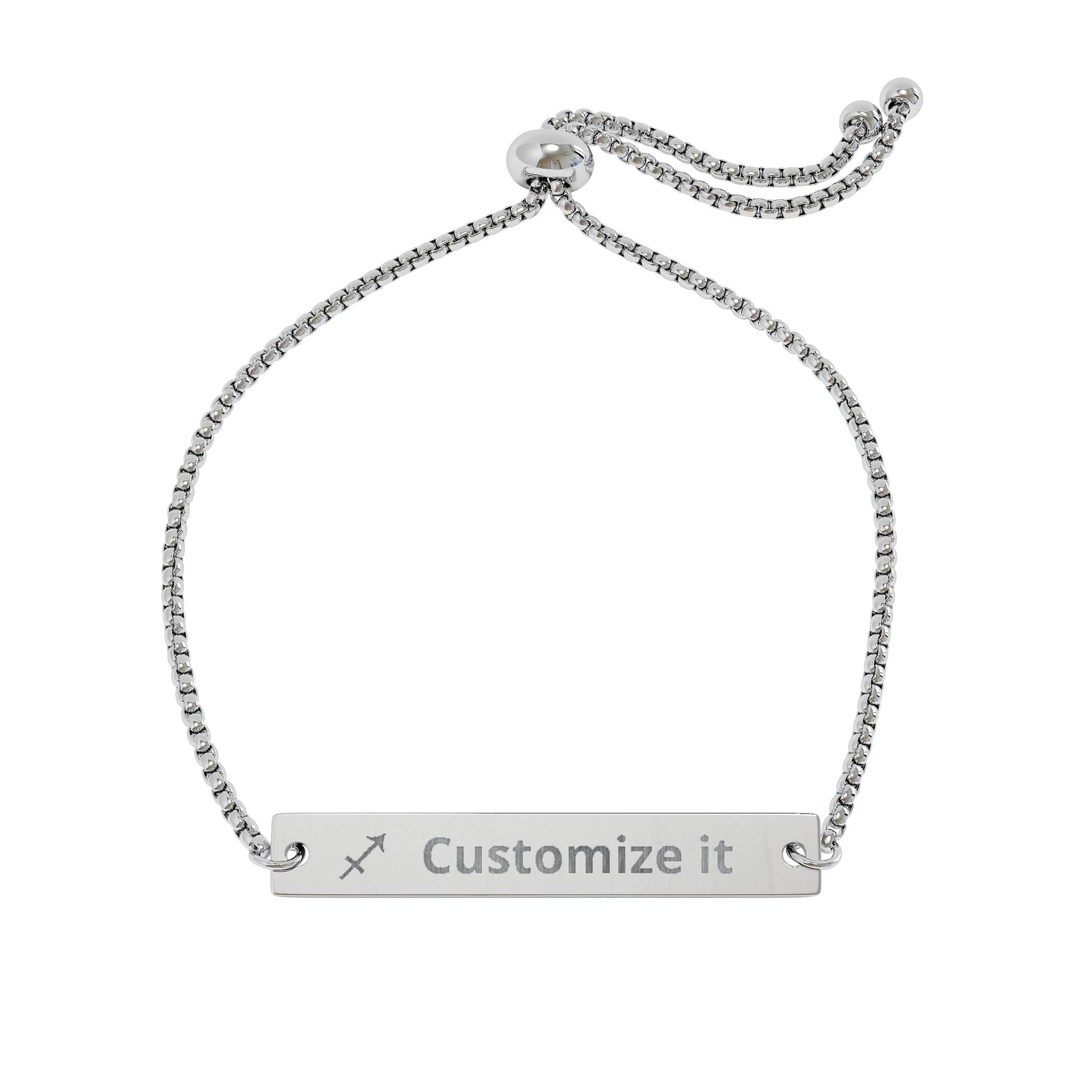 Customizable Sagittarius Zodiac Bar Bracelet