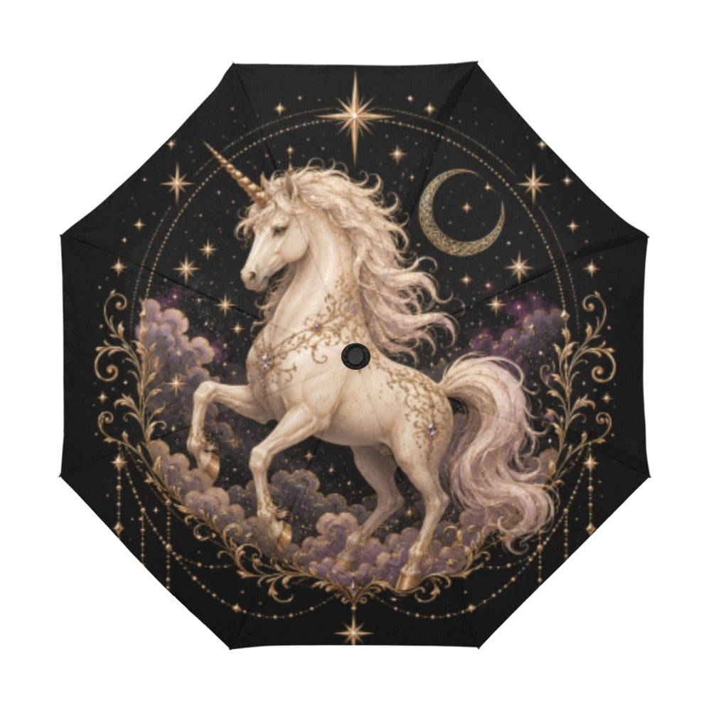 Majestic Unicorn Compact Automatic Umbrella