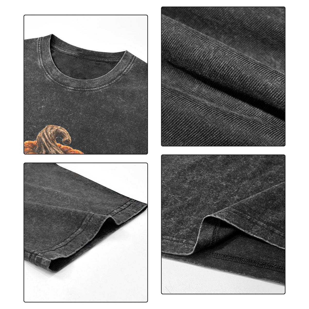 CARVED DIFFERENT Jack-O’-Lantern Men’s Washed Cotton T-Shirt