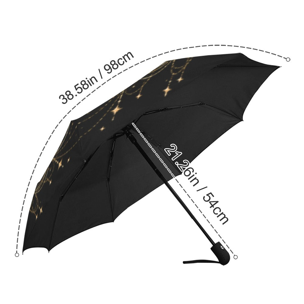 Moonlit Crescent Compact Automatic Umbrella