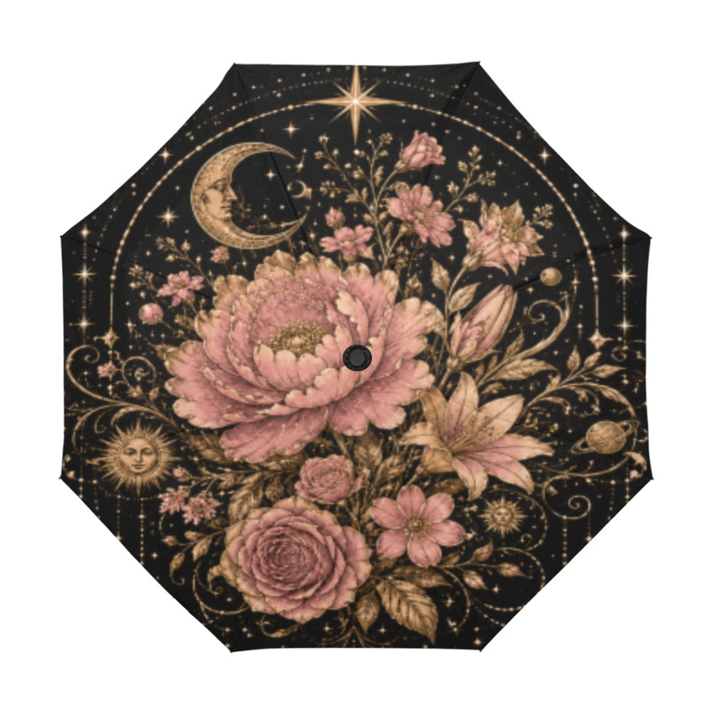 Blush Garden Compact Automatic Umbrella