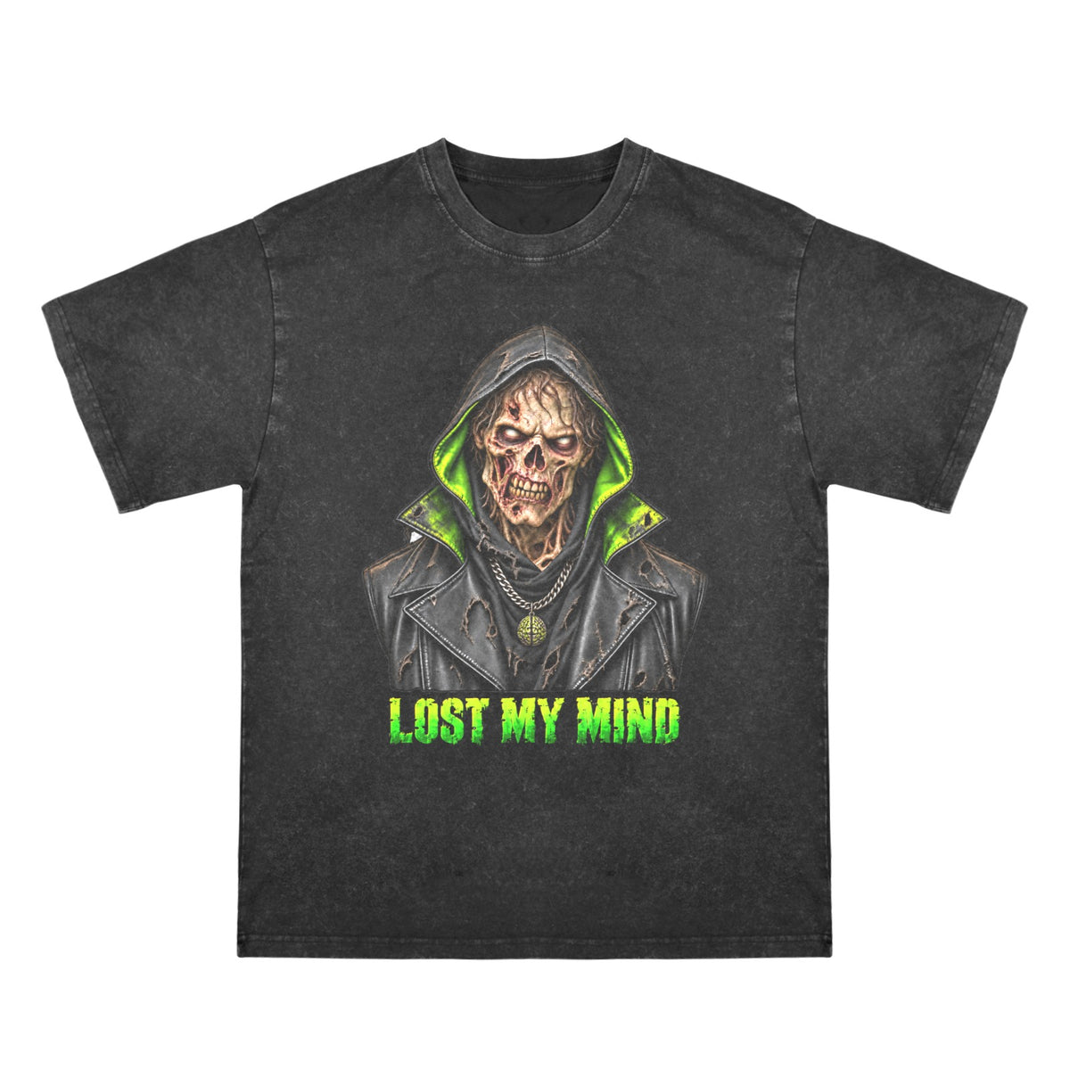 LOST MY MIND Zombie Men’s Washed Cotton T-Shirt