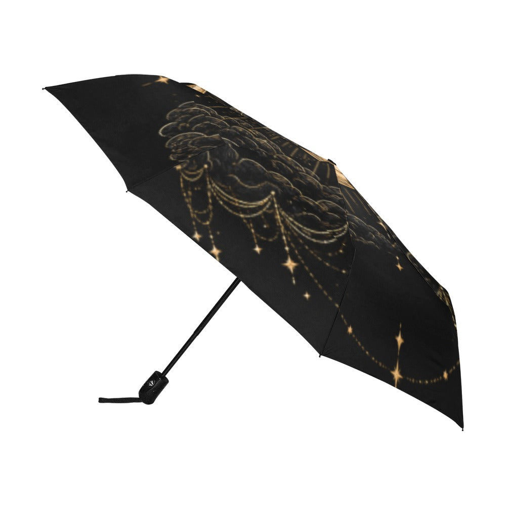 Moonlit Crescent Compact Automatic Umbrella