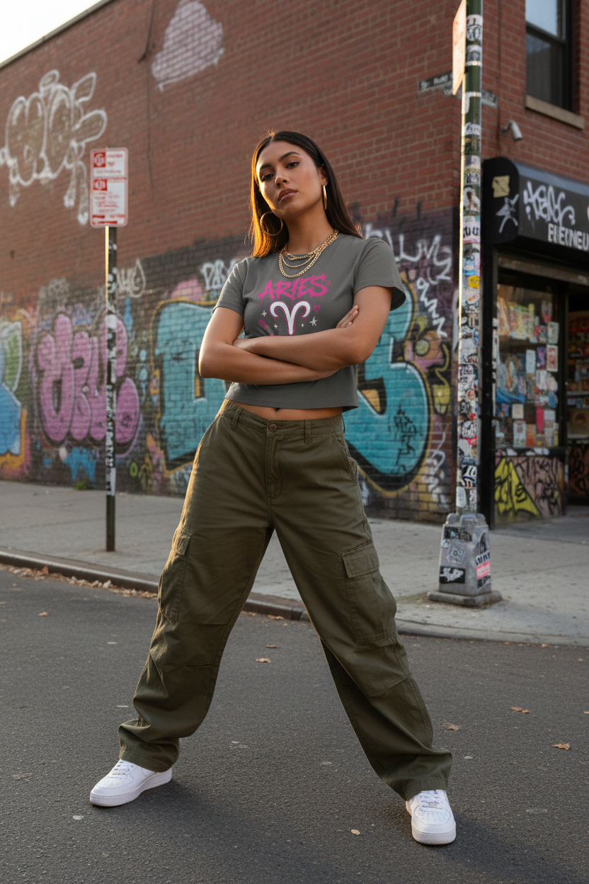 Aries I Go First Crop Top