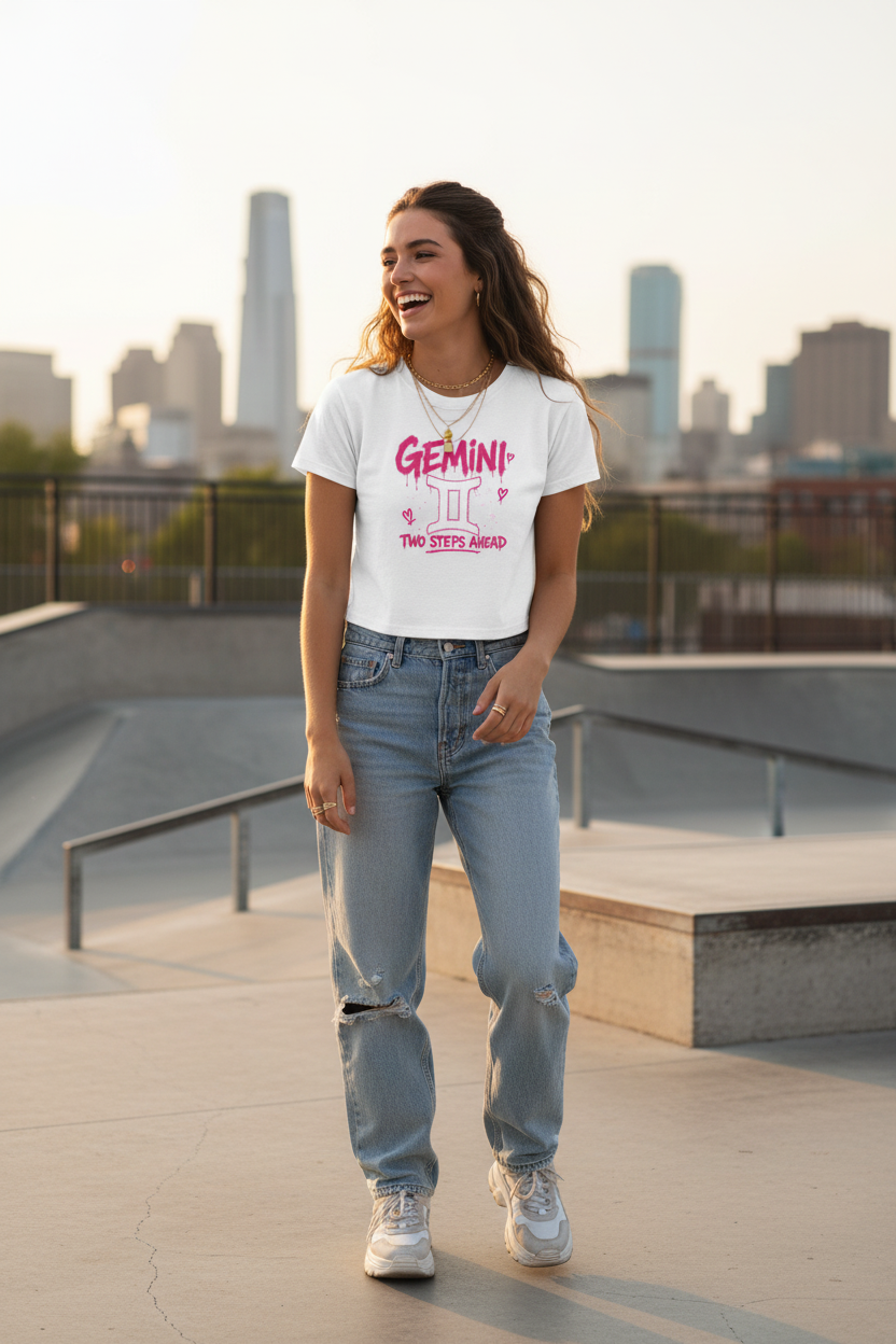 Gemini Two Steps Ahead Crop Top