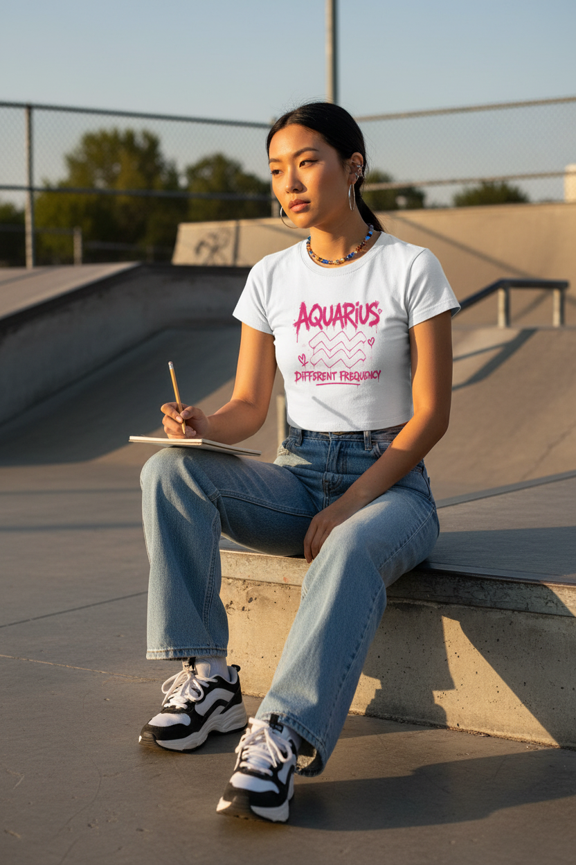 Aquarius Different Frequency Crop Top