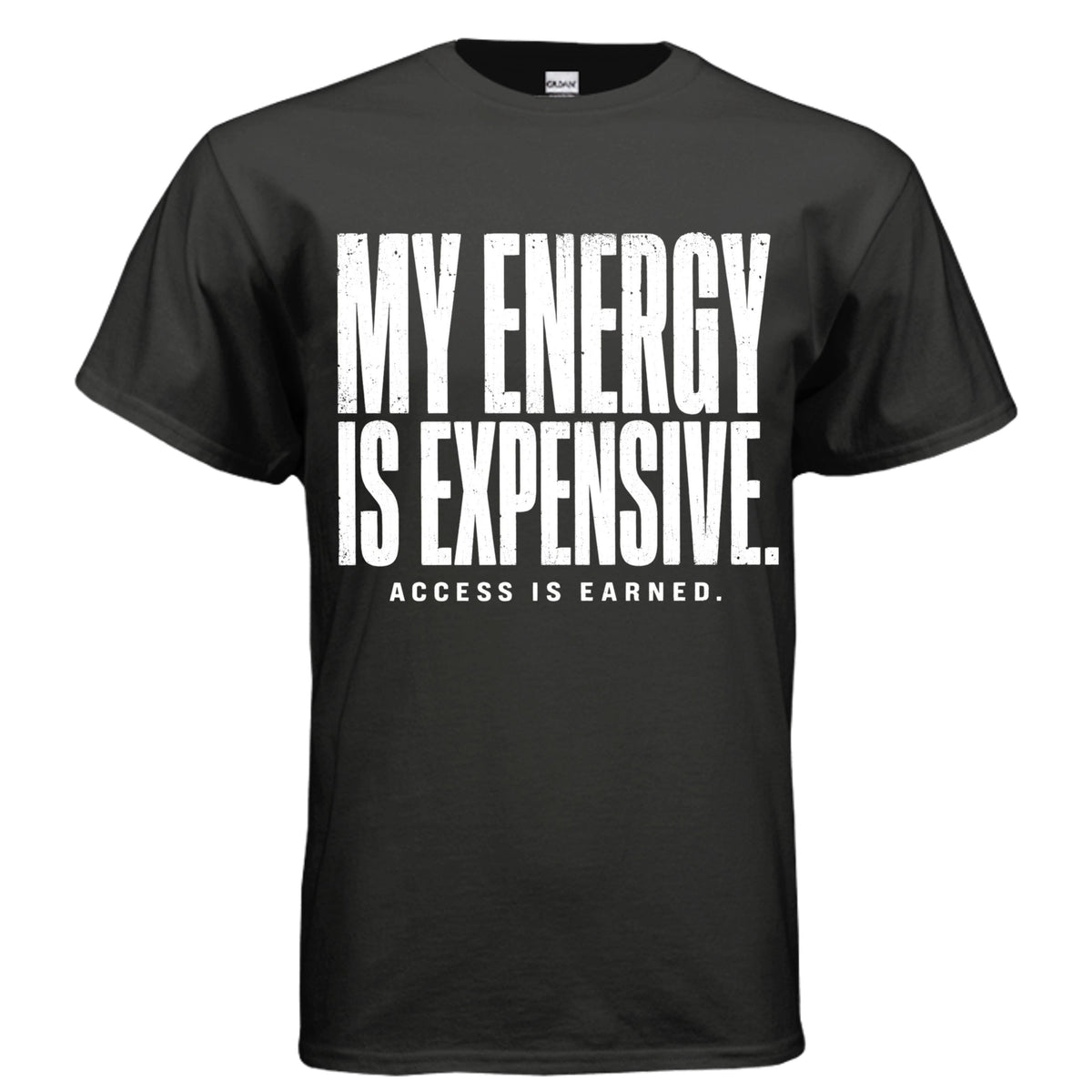 Black My Energy Is Expensive tee front