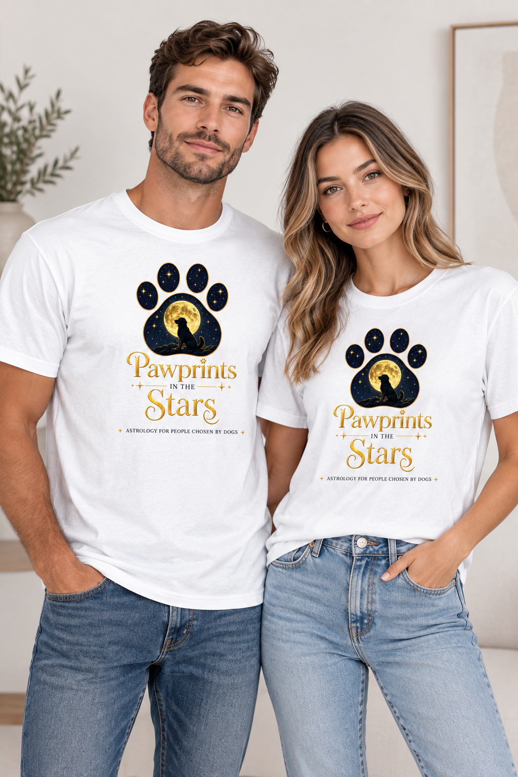 Pawprints in the Stars™ Unisex Graphic Tee | Chosen by Dogs