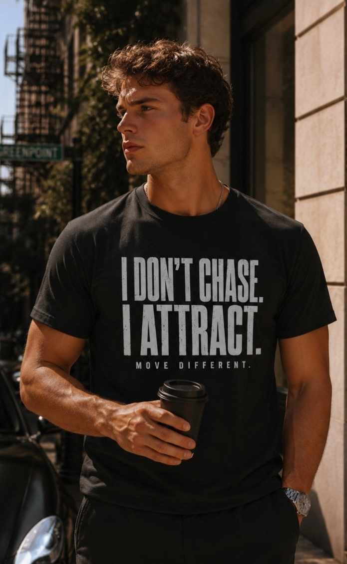 I Don't Chase. I Attract. | Manifestation Graphic Tee