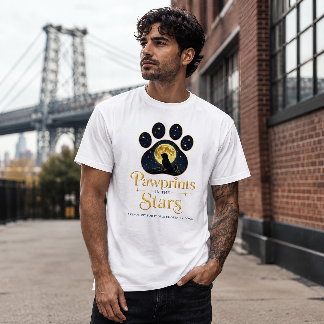 Pawprints in the Stars™ Graphic Tee | Astrology for People Chosen by Dogs