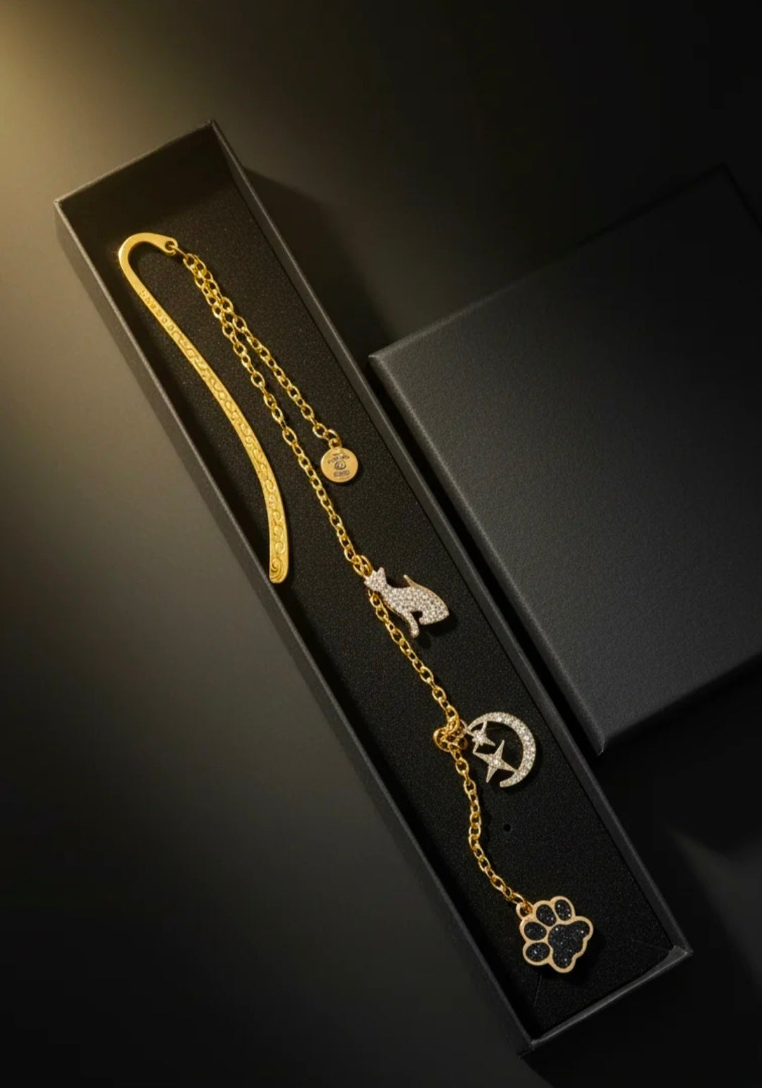 Cosmic Cats Signed Book + Bookmark Jewelry Gift Set