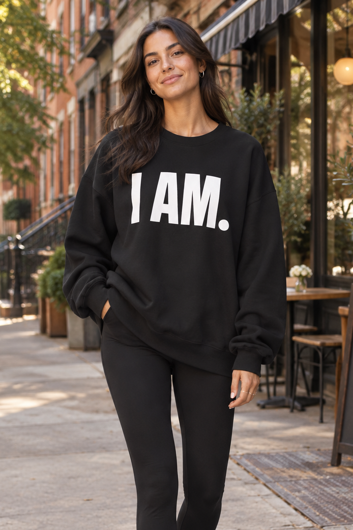 I AM. Statement Crewneck Sweatshirt